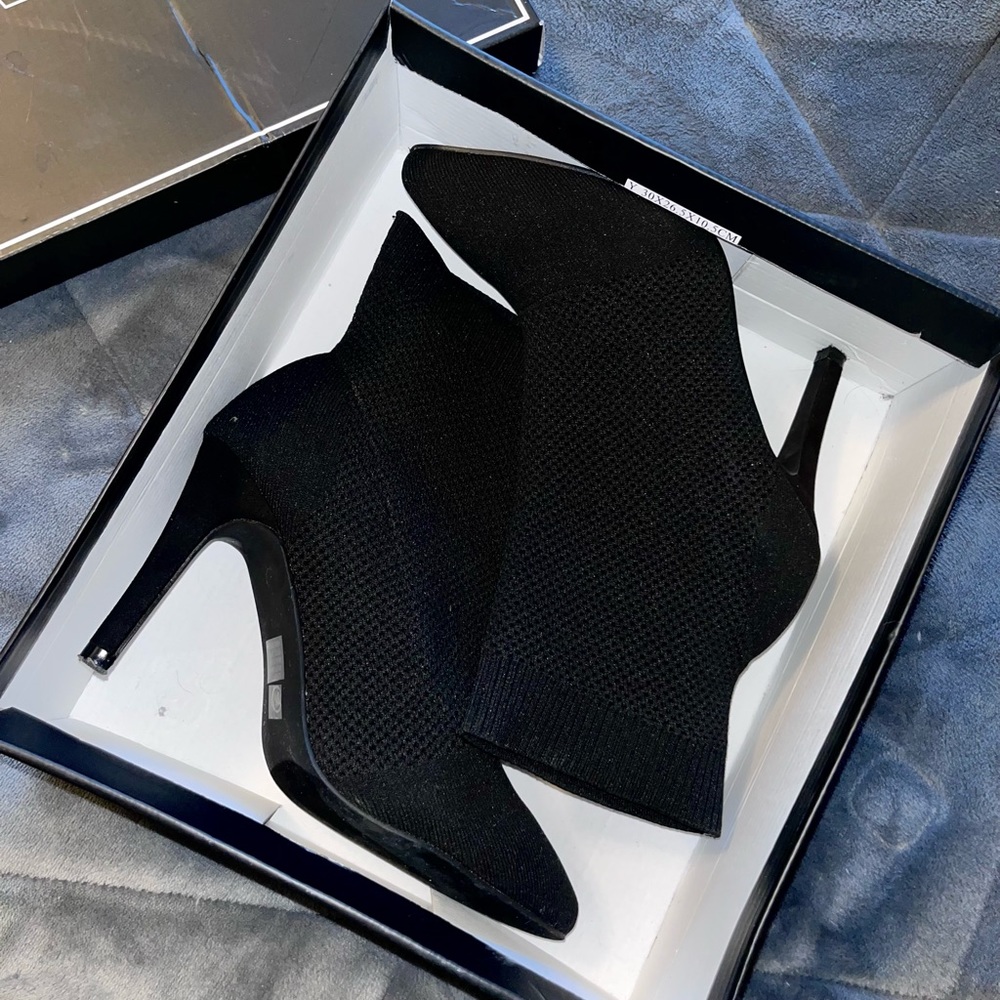 Super cute black booties! Only worn once. They look brand new!